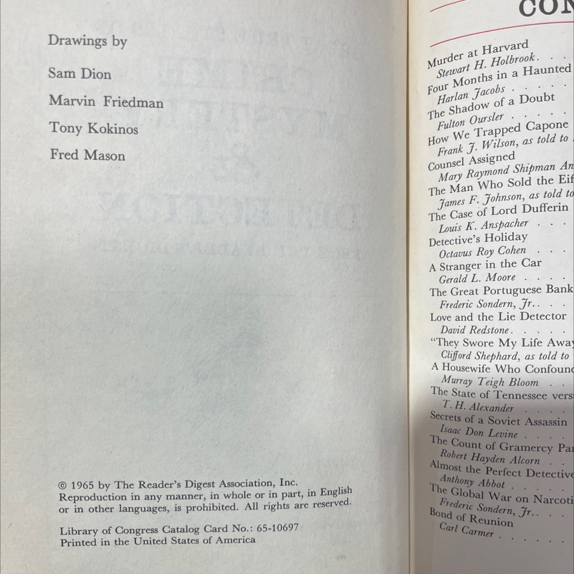 great true stories of crime mystery & detection from the reader's digest book, by various, 1965 Hardcover image 3