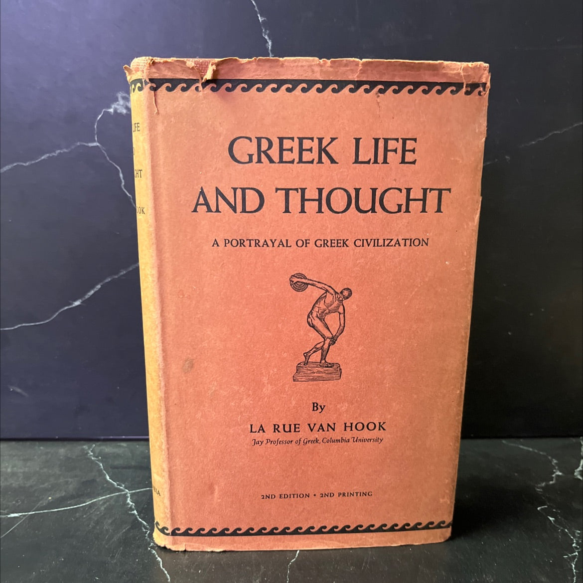 greek life and thought a portrayal of greek civilization book, by la rue van hook, 1930 Hardcover image 1