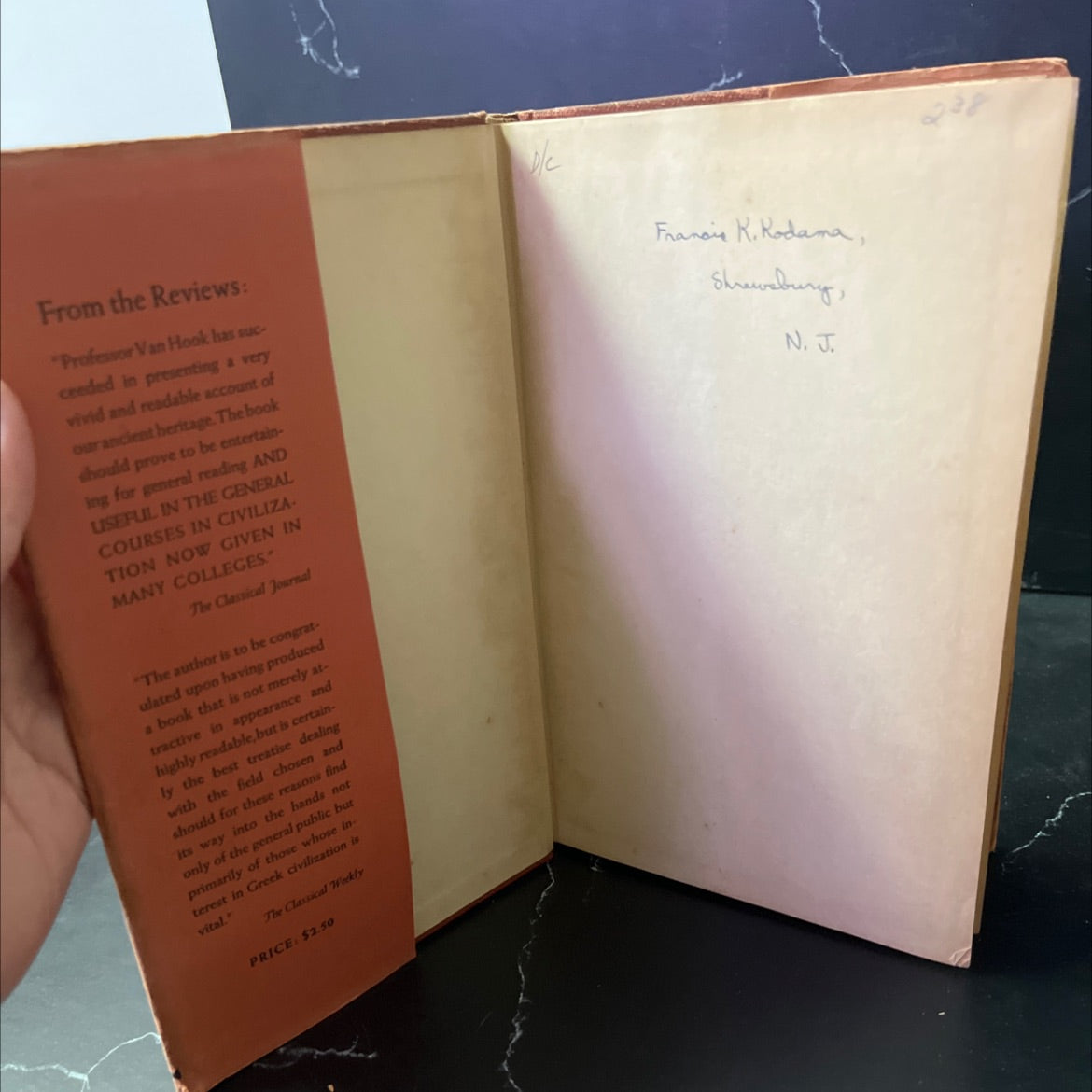 greek life and thought a portrayal of greek civilization book, by la rue van hook, 1930 Hardcover image 4