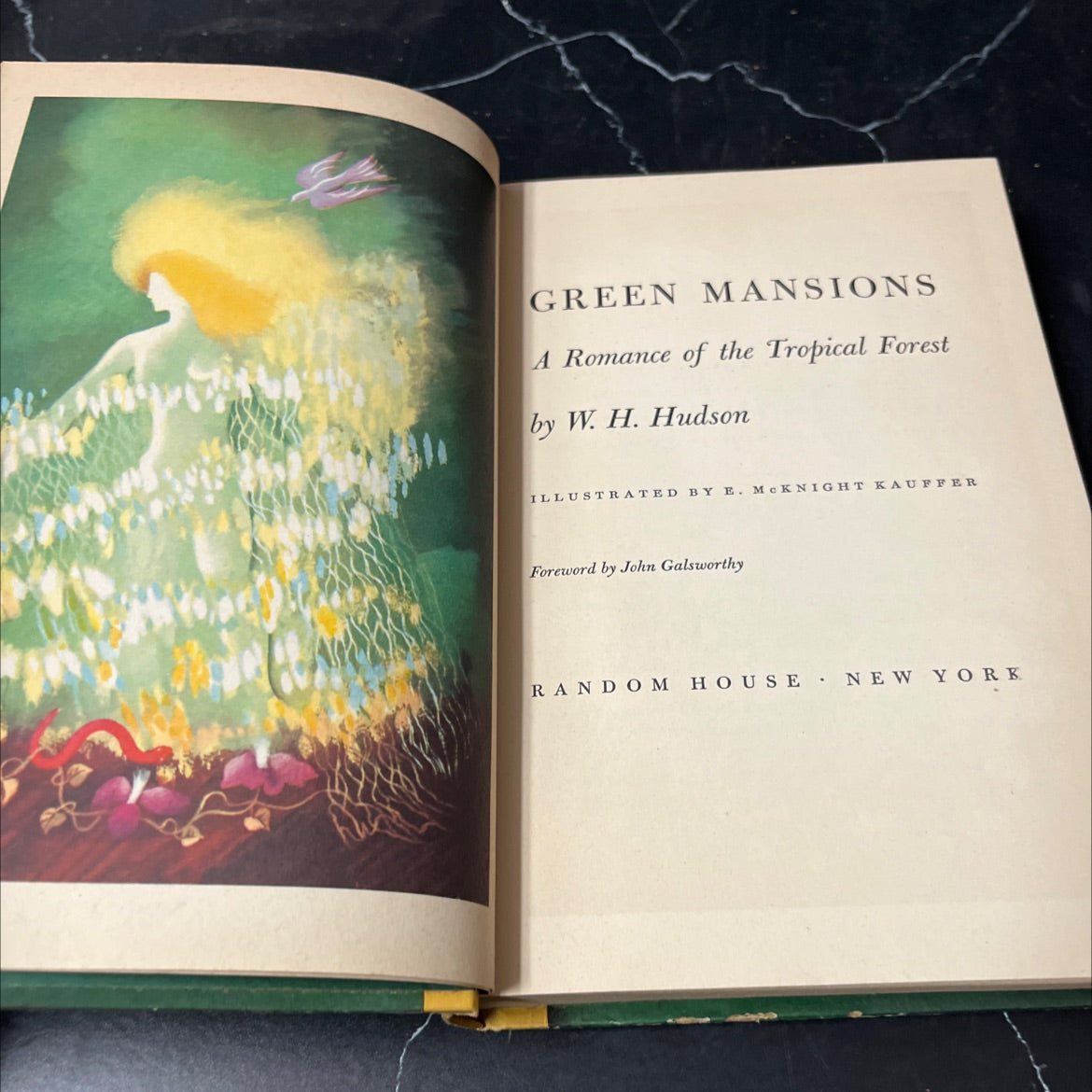 green mansions a romance of the tropical forest book, by w. h. hudson, 1944 Hardcover image 2
