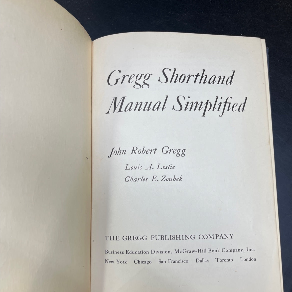 gregg shorthand manual simplified book, by john robert gregg, louis a. leslie, charles e. zoubek, 1949 Hardcover image 2