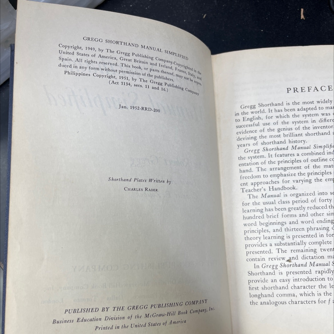 gregg shorthand manual simplified book, by john robert gregg, louis a. leslie, charles e. zoubek, 1949 Hardcover image 3