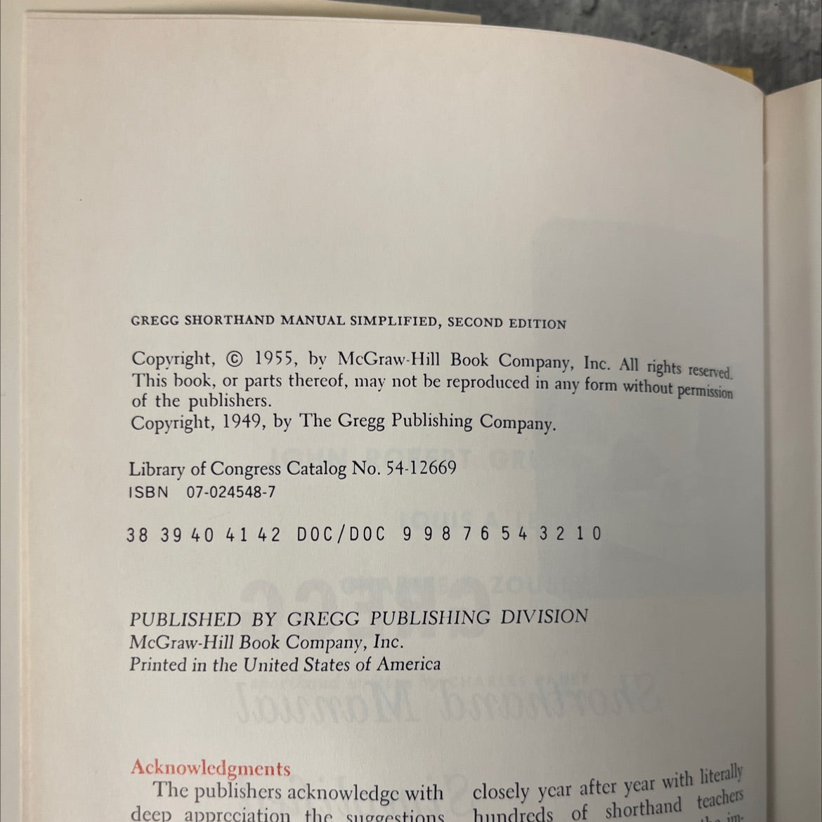 gregg shorthand manual simplified book, by unknown, 1955 Hardcover, Vintage image 3