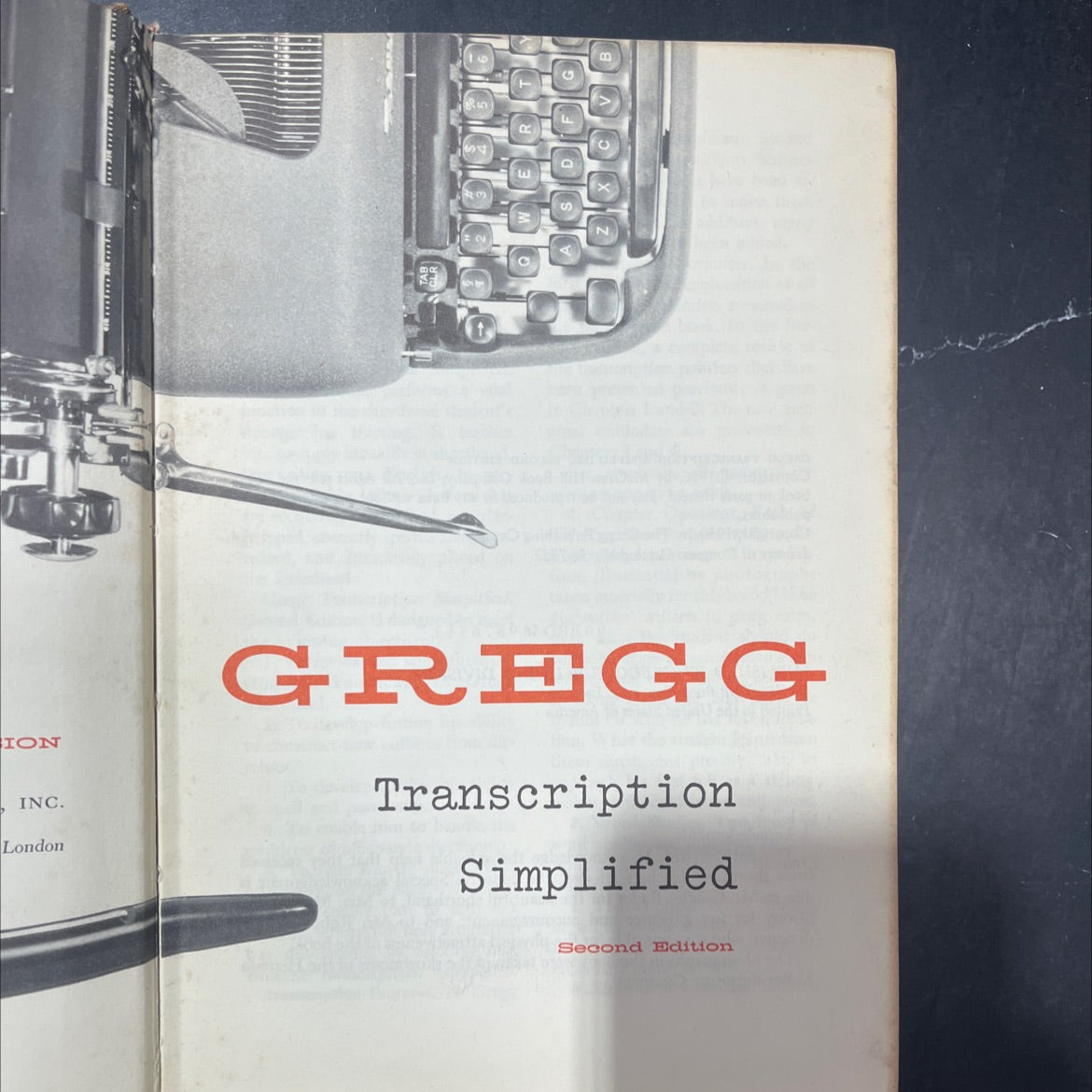 gregg transcription simplified, second edition book, by pr gregg, 1956 Hardcover image 2