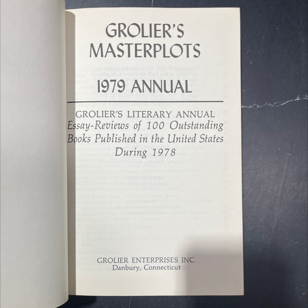 grolier's masterplots 1979 annual book, by grolier enterprises inc., 1979 Hardcover image 2