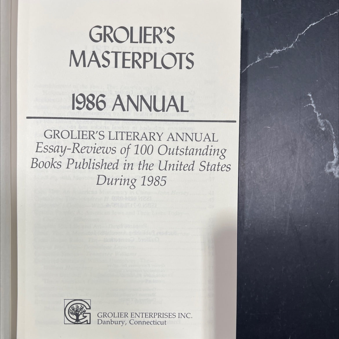 grolier's masterplots 1986 annual book, by unknown, 1986 Hardcover image 2