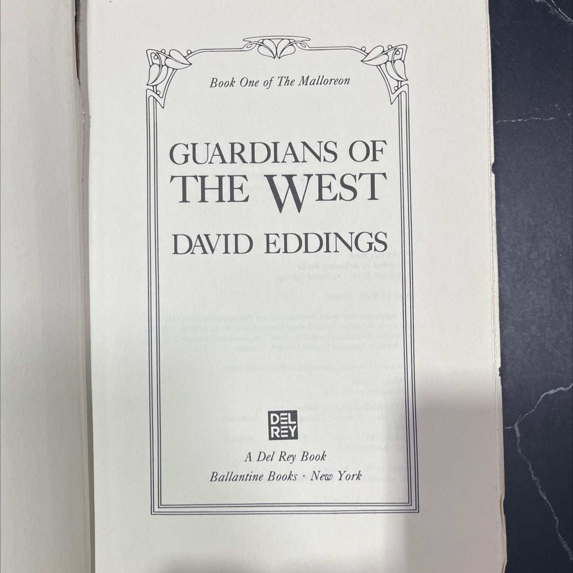 guardians of the west book, by david eddings, 1987 Hardcover image 2