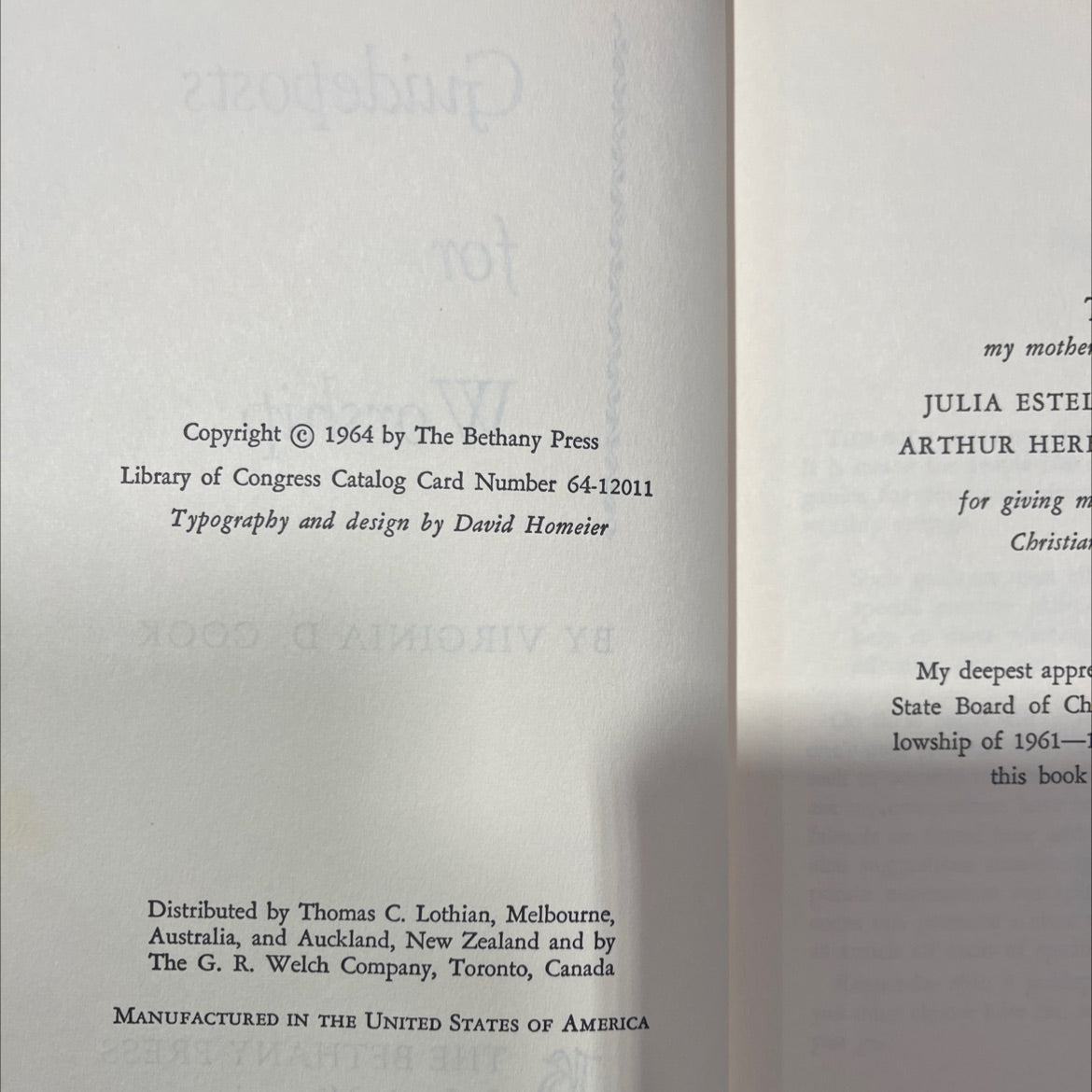 guideposts for worship book, by virginia d. cook, 1964 Hardcover image 3