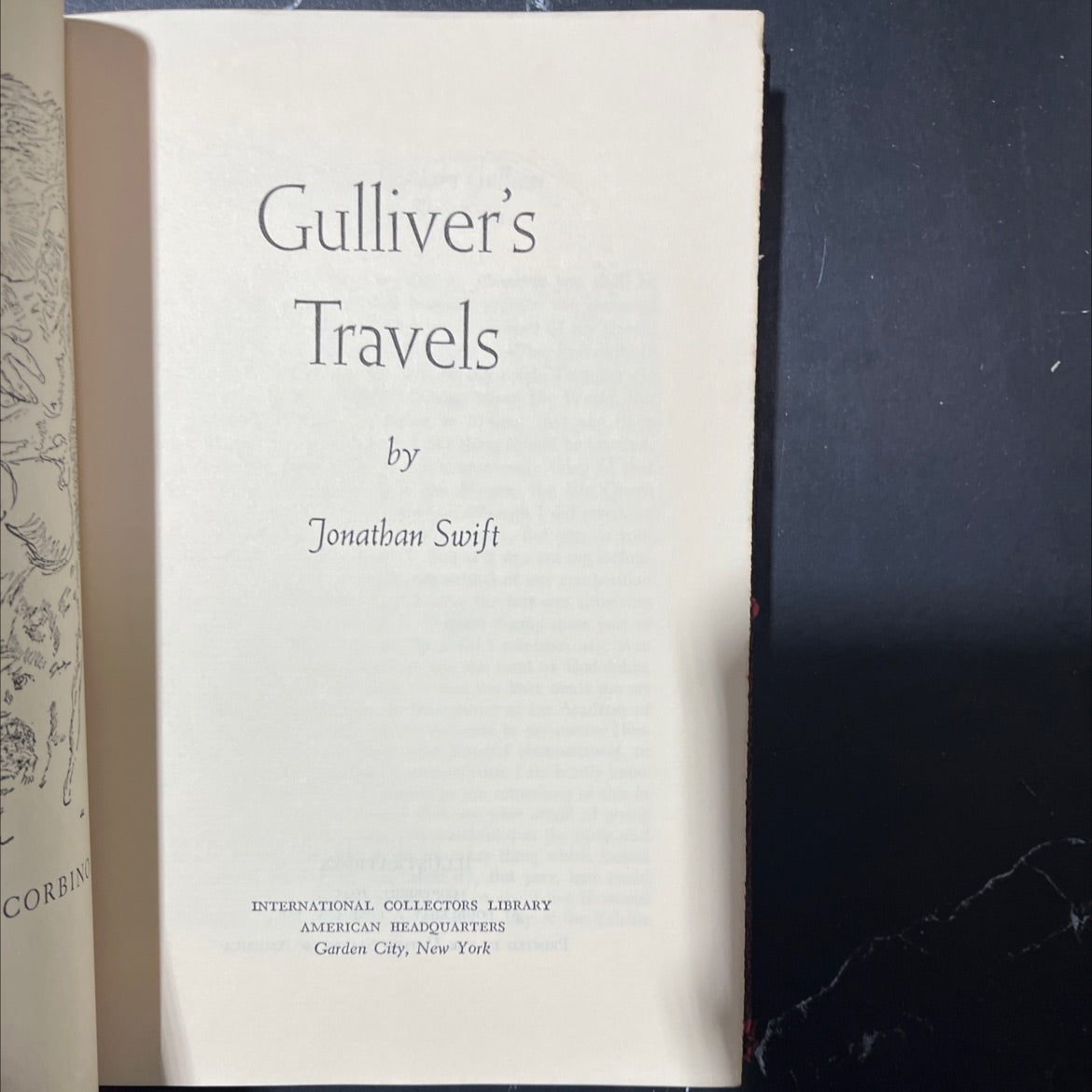 gulliver's travels book, by jonathan swift, 1945 Hardcover image 2