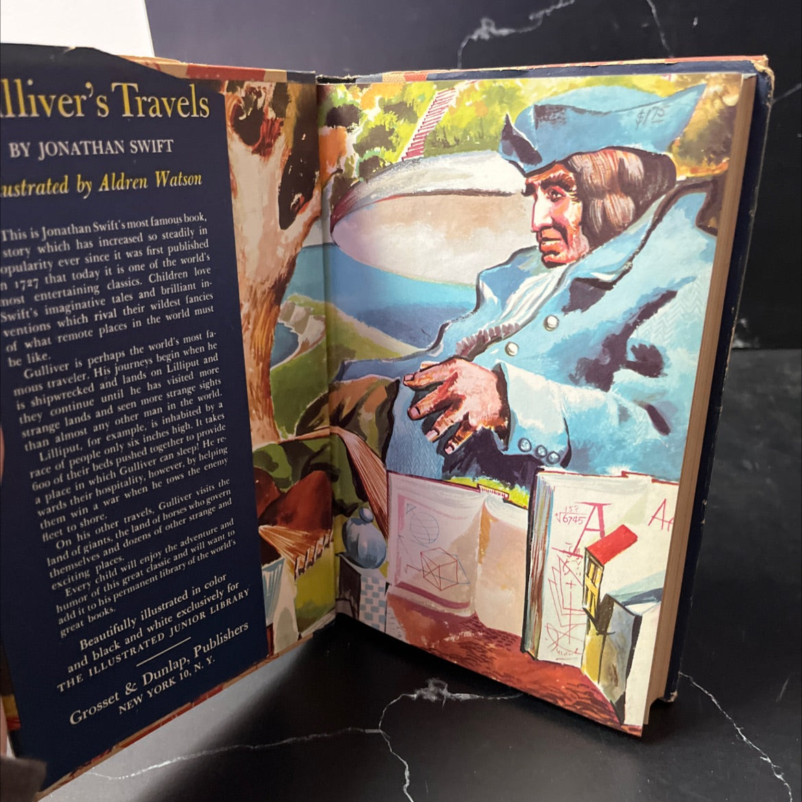 gulliver's travels book, by Jonathan Swift, 1947 Hardcover image 4