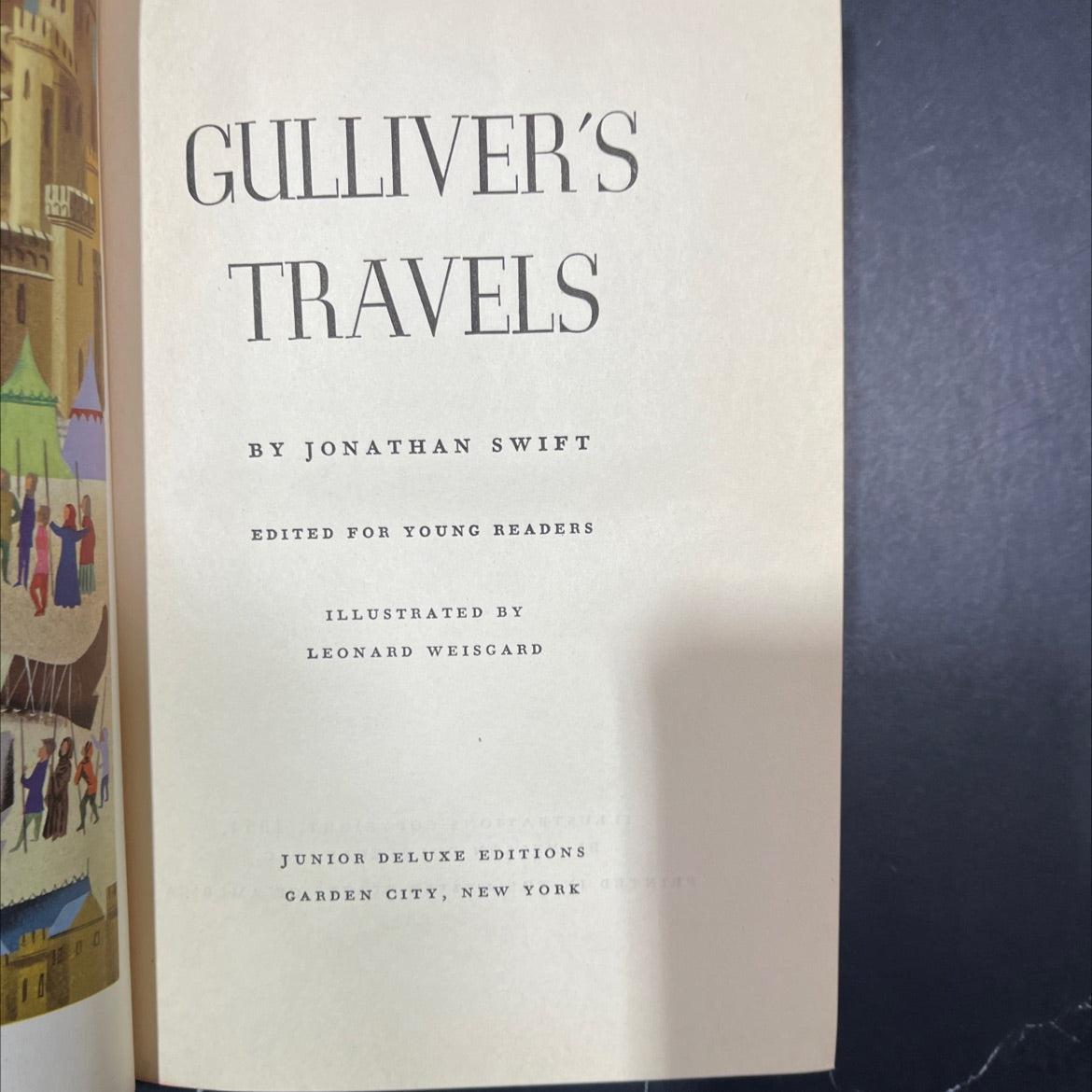 gulliver's travels book, by jonathan swift, 1954 Hardcover image 2