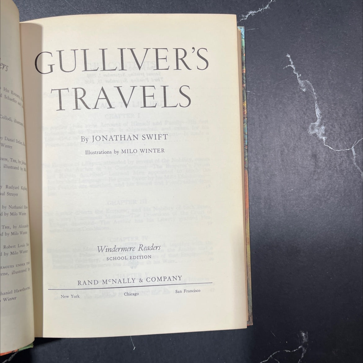 gulliver's travels book, by jonathan swift, 1954 Hardcover image 2