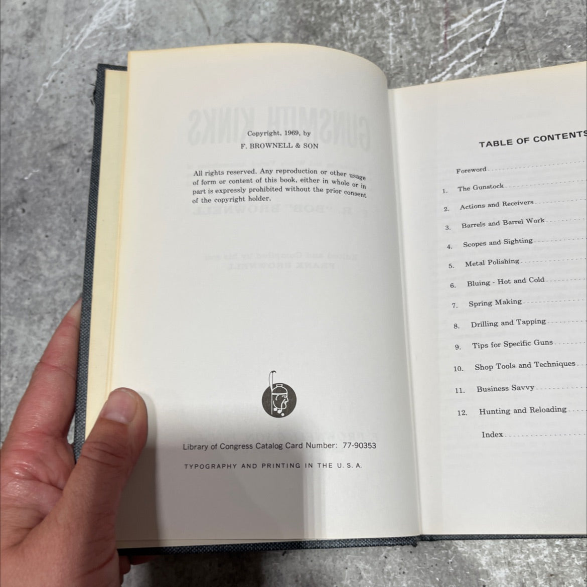 gunsmith kinks book, by f. r. \"bob\" brownell, 1969 Hardcover image 3