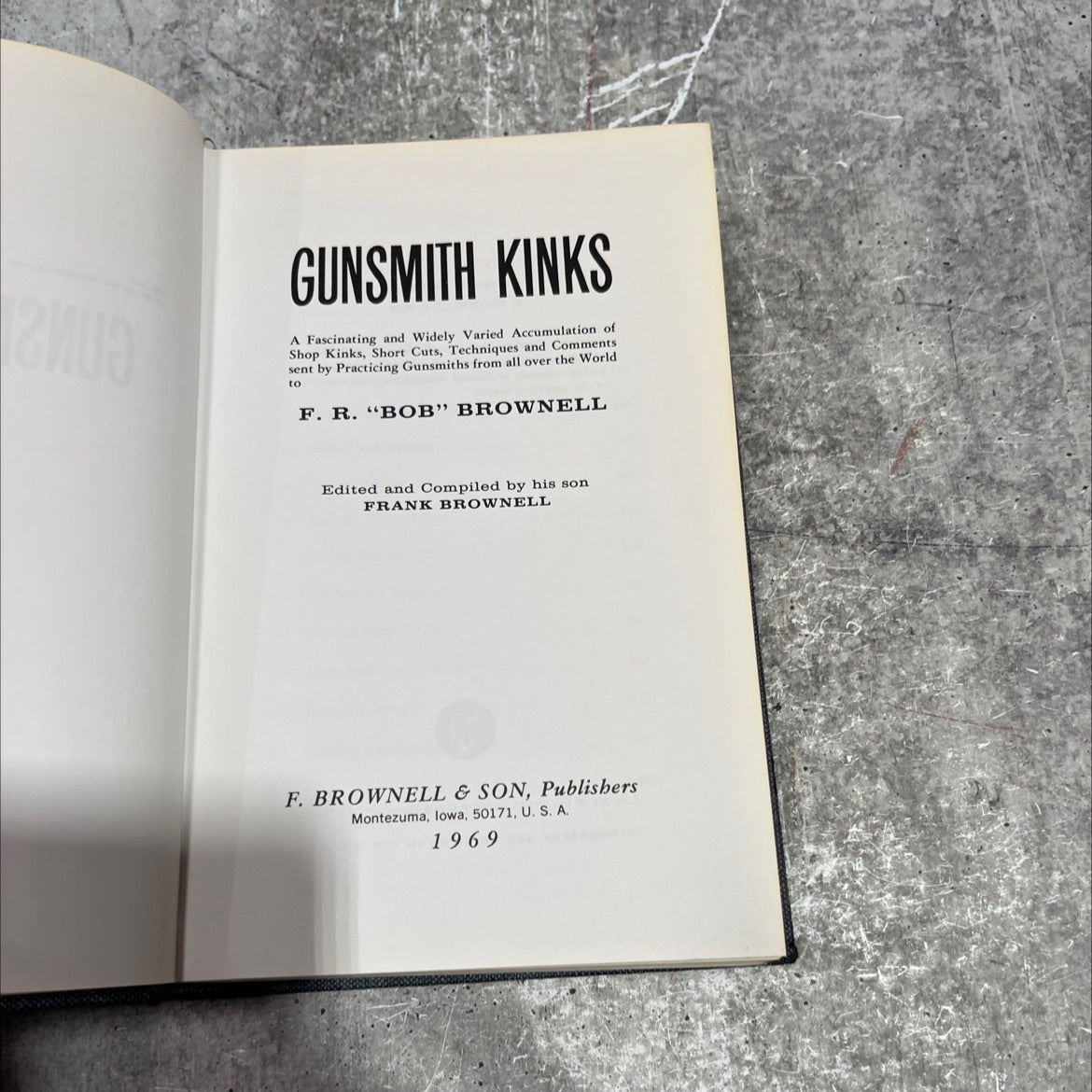 gunsmith kinks book, by f. r. \"bob\" brownell, 1969 Hardcover image 2