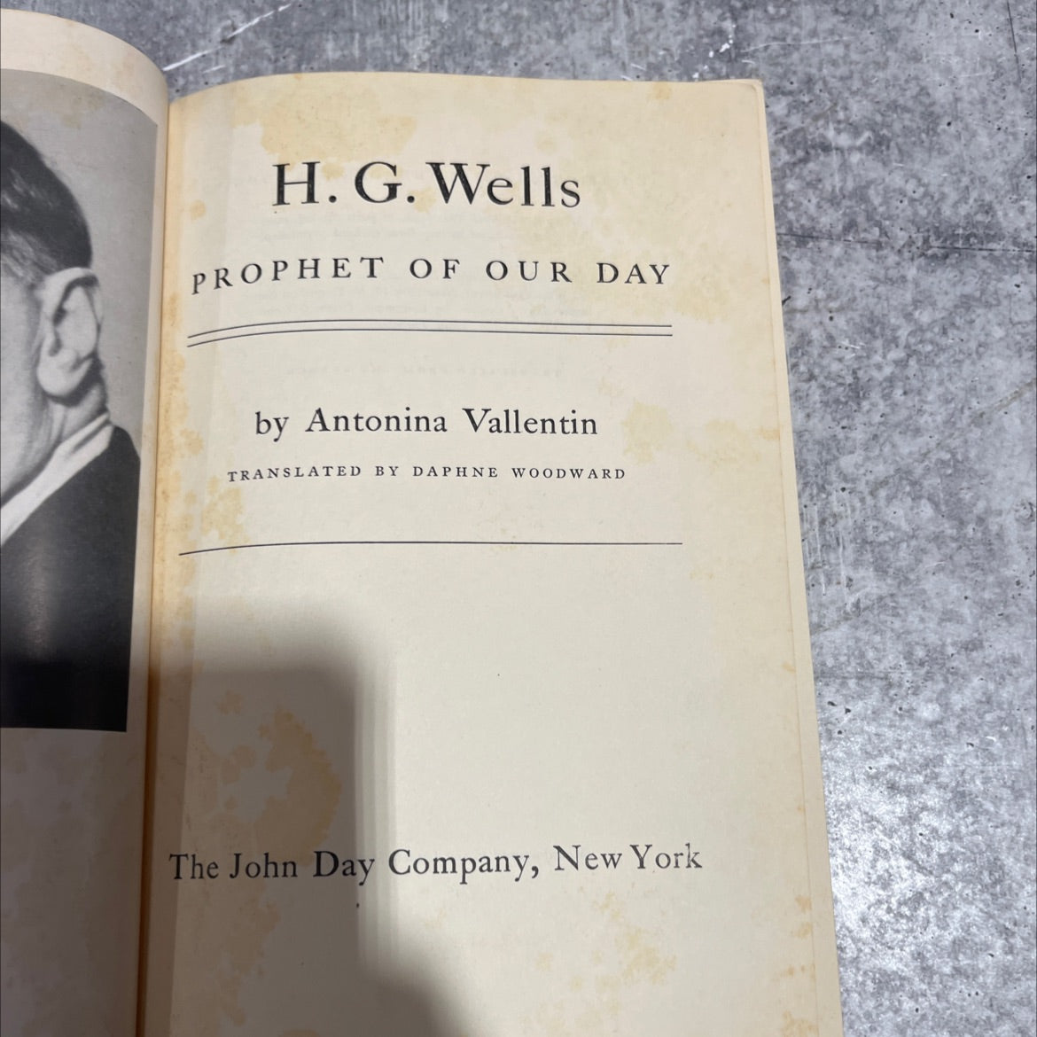 h. g. wells prophet of our day book, by antonina vallentin, 1950 Hardcover image 2