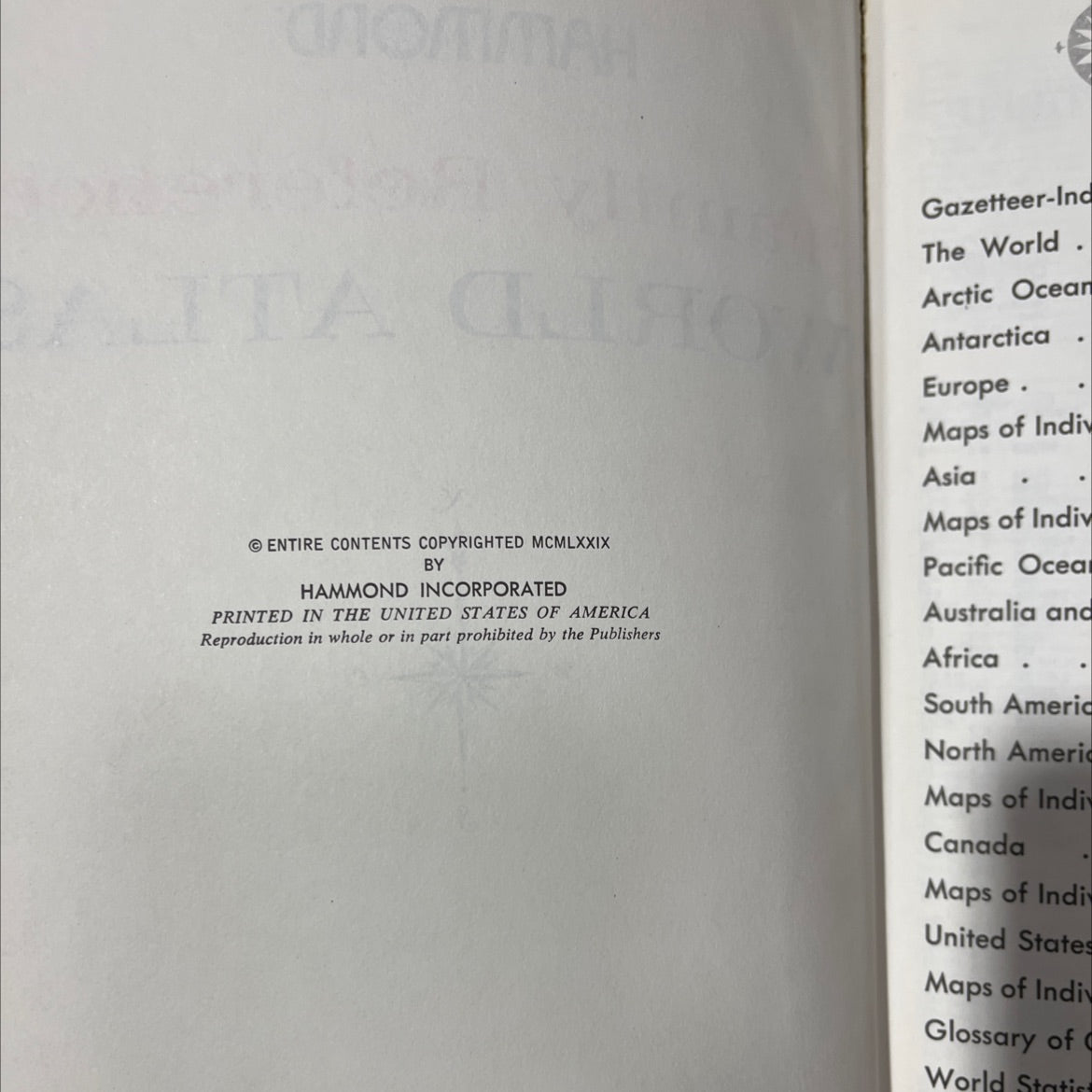 hammond family reference world atlas book, by unknown, 1979 Hardcover image 3