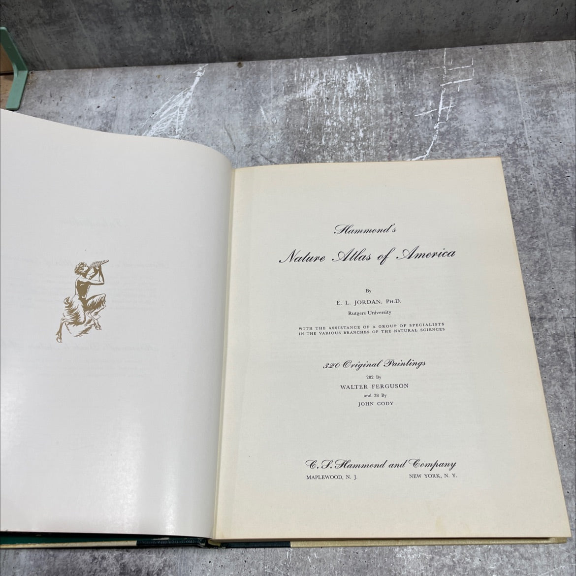 hammond's nature atlas of america book, by e. l. jordan, ph.d., 1952 Hardcover image 2