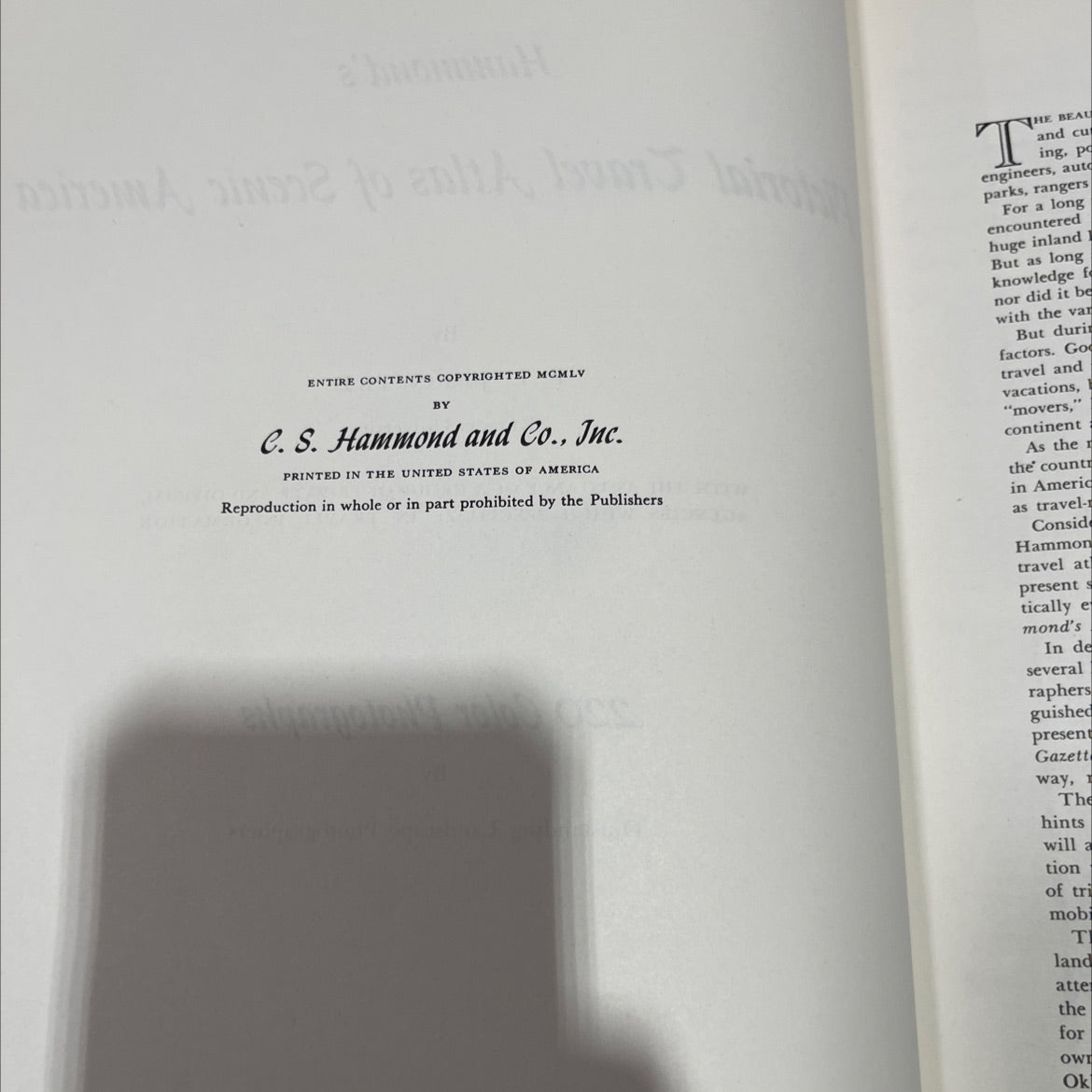 hammond's pictorial travel atlas of scenic america book, by e. l. jordan, ph.d., 1955 Hardcover image 3