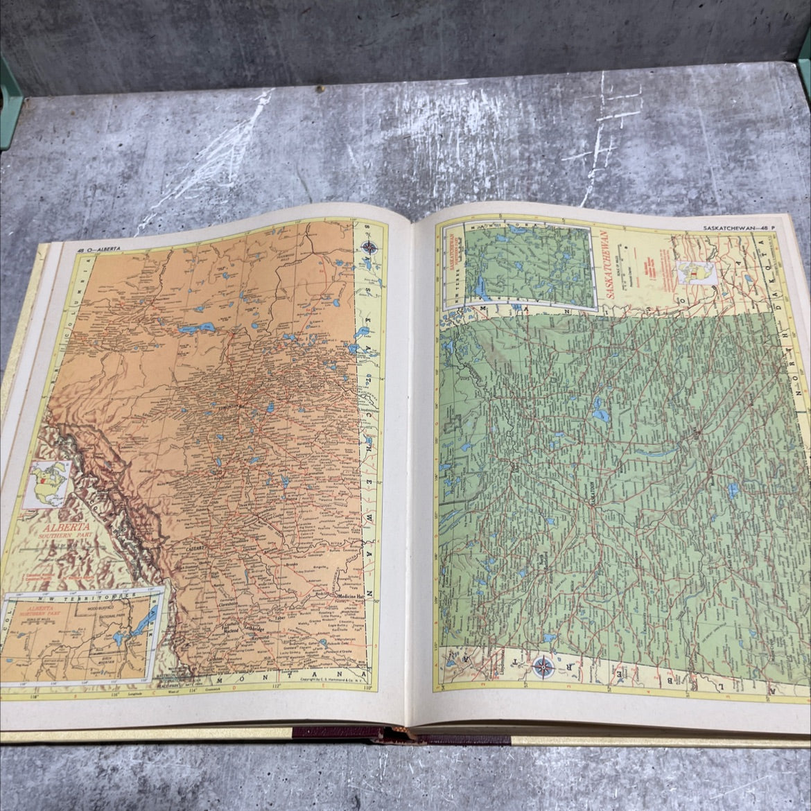 hammond's world atlas classics edition book, by c. s. hammond & company, 1957 Hardcover image 4