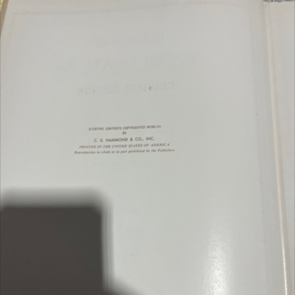 hammond's world atlas classics edition book, by c. s. hammond & company, 1957 Hardcover image 3