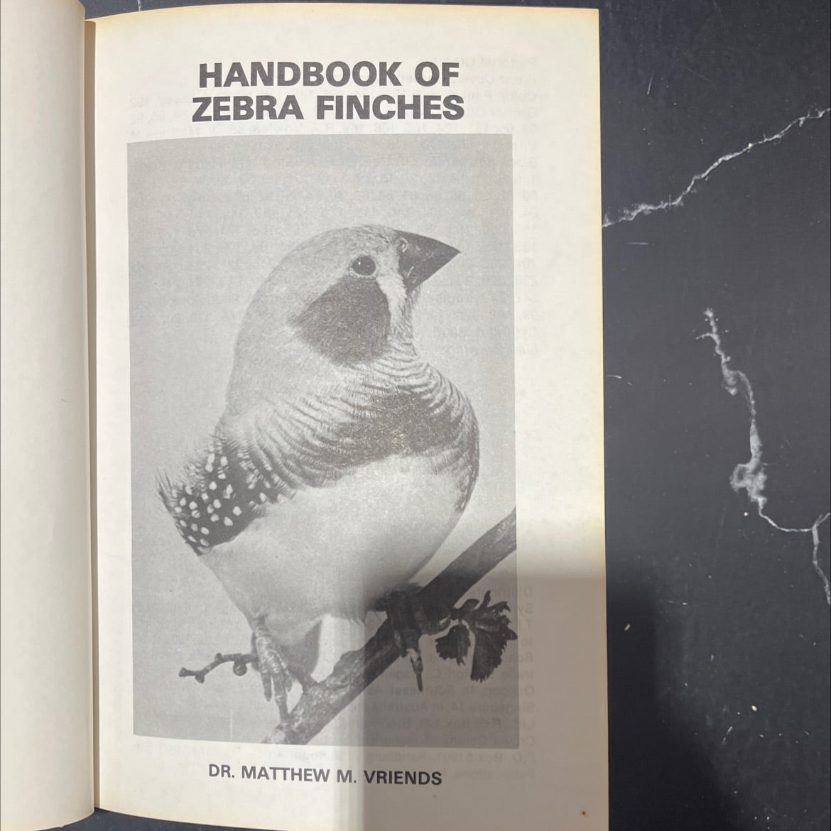 handbook of zebra finches book, by dr. matthew m. vrienden, louise van der meid, cyril and maud wilkinson, 1980 image 2