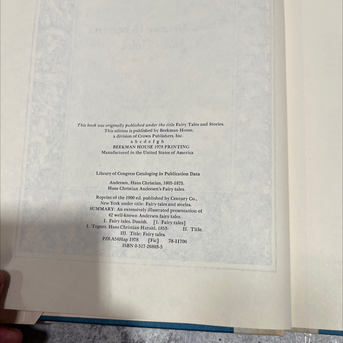hans christian andersen's fairy tales book, by hans christian andersen, 1978 Hardcover image 3
