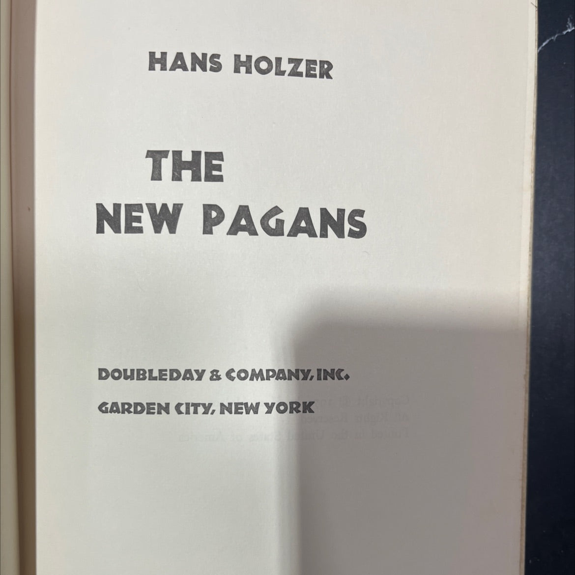 hans holzer the new pagans book, by Hans Holzer, 1972 Hardcover image 2