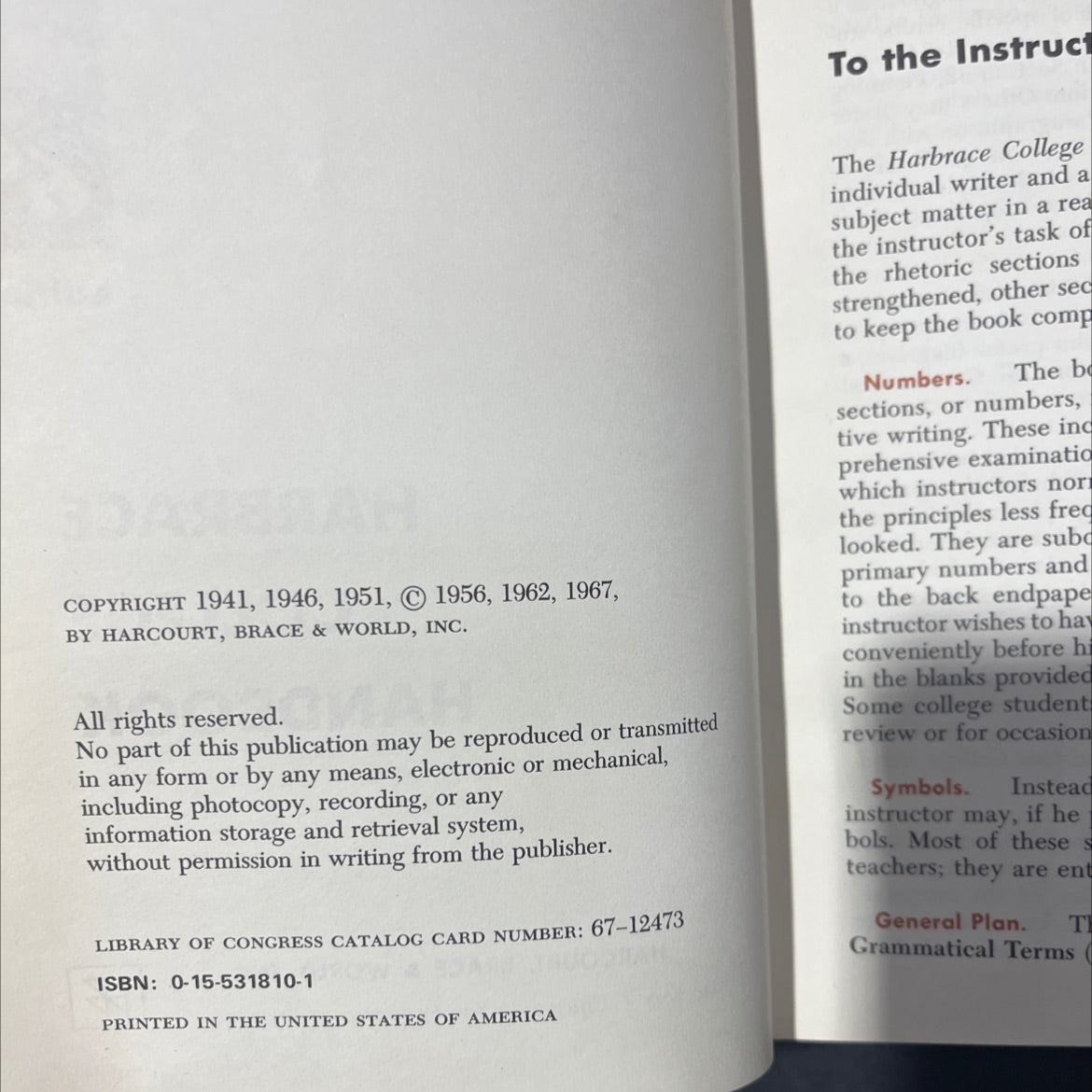 harbrace college handbook book, by john c. hodges and mary e. whitten, 1967 Hardcover image 3