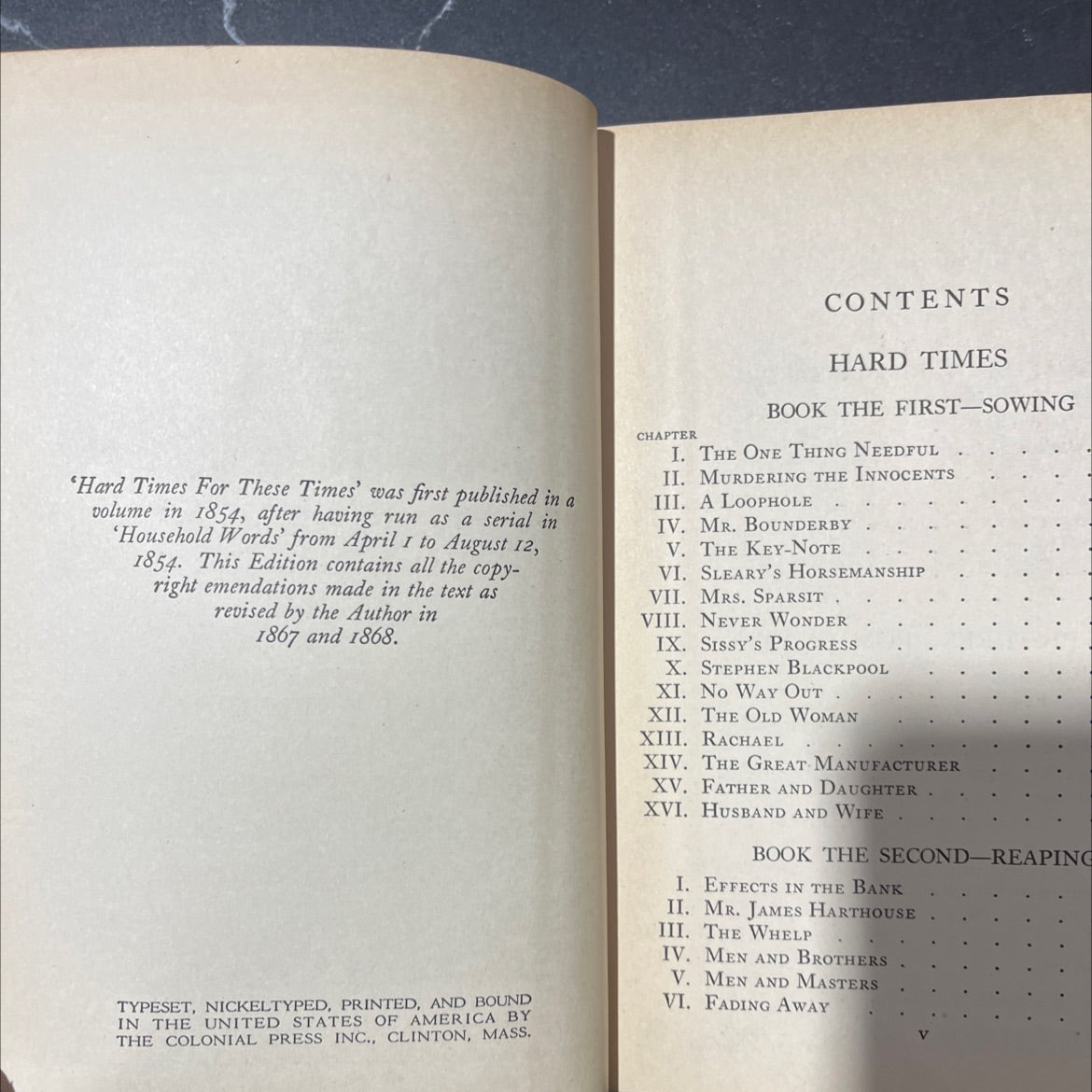 hard times for these times book, by charles dickens, 1868 Hardcover image 3