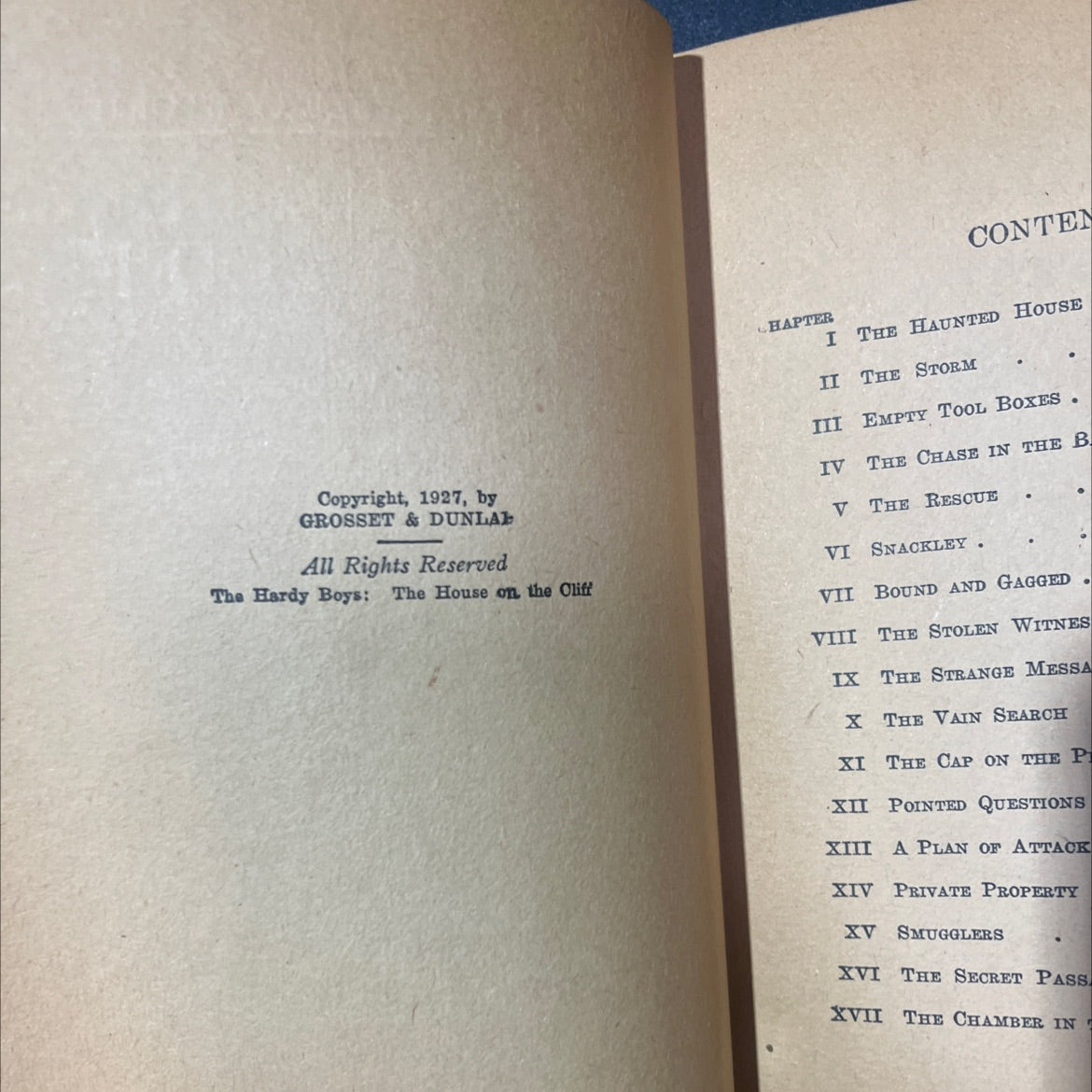 hardy boys mystery stories the house on the cliff book, by franklin w. dixon, 1927 Hardcover image 3