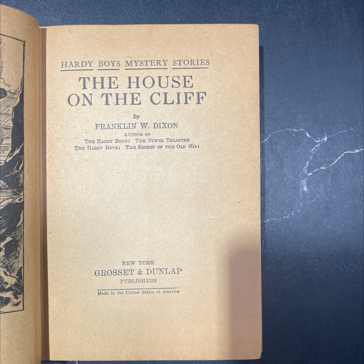 hardy boys mystery stories the house on the cliff book, by franklin w. dixon, 1927 Hardcover image 2