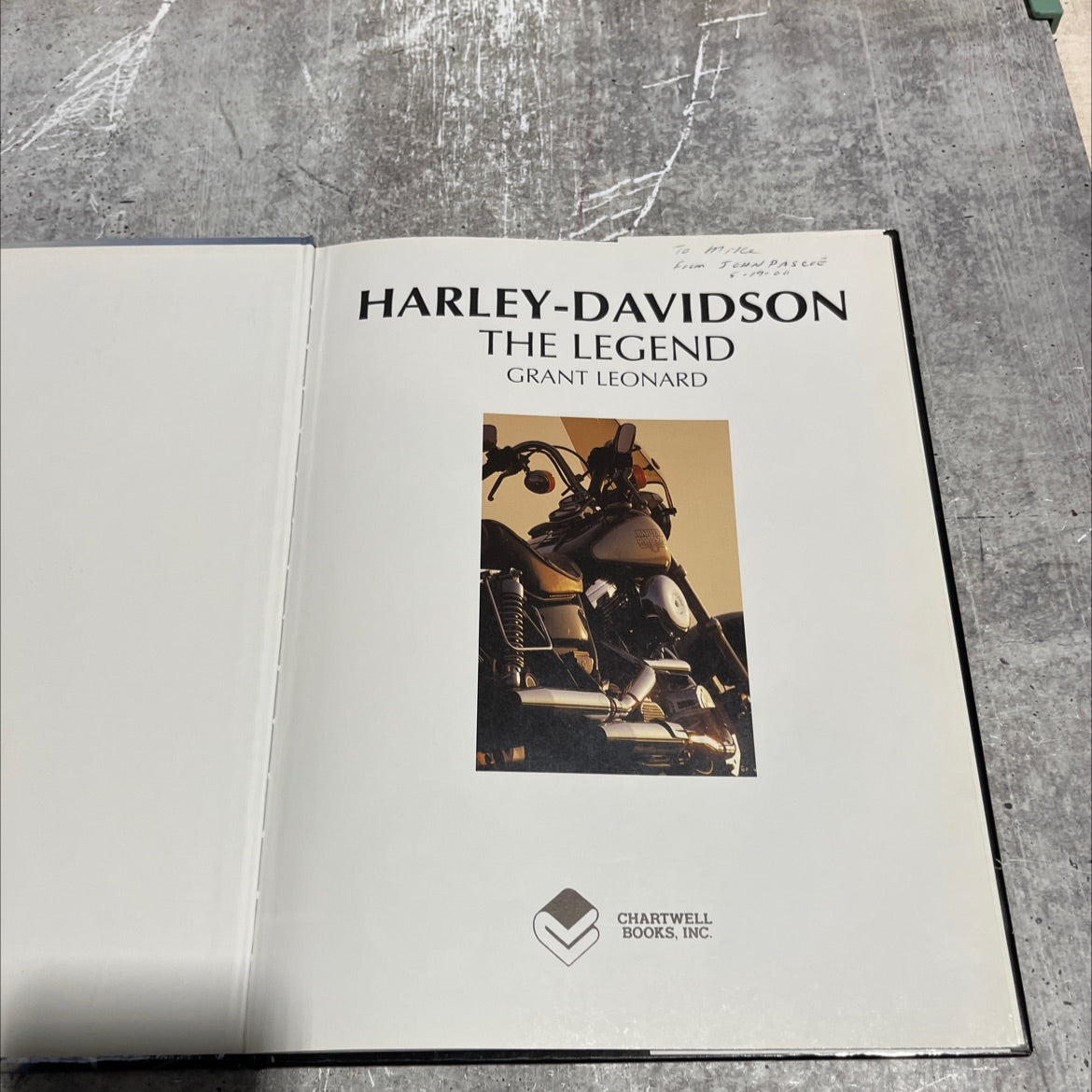 harley-davidson the legend book, by grant leonard, 1998 Hardcover image 2