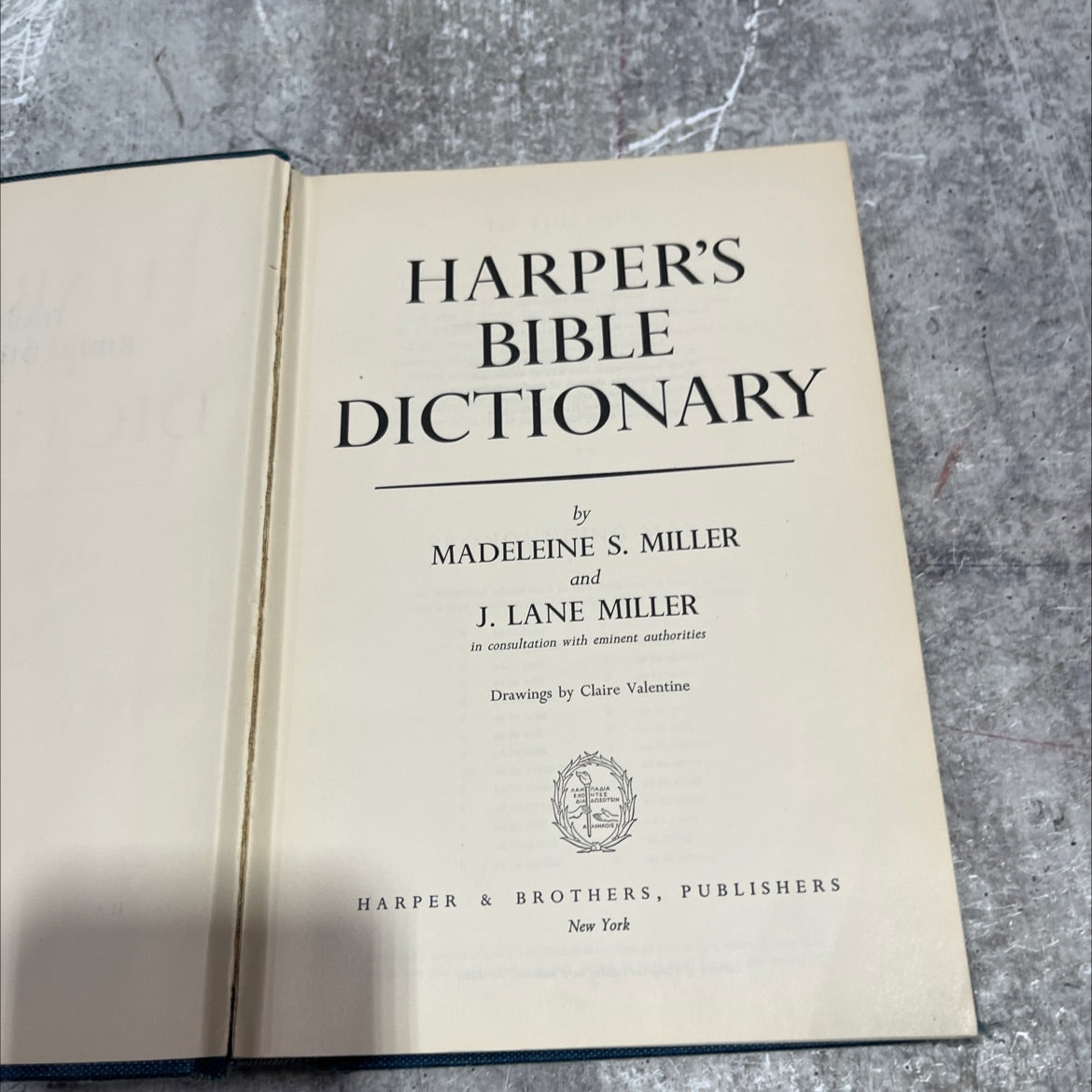 harper's bible dictionary book, by madeleine s. miller and j. lane miller, 1956 Hardcover image 2