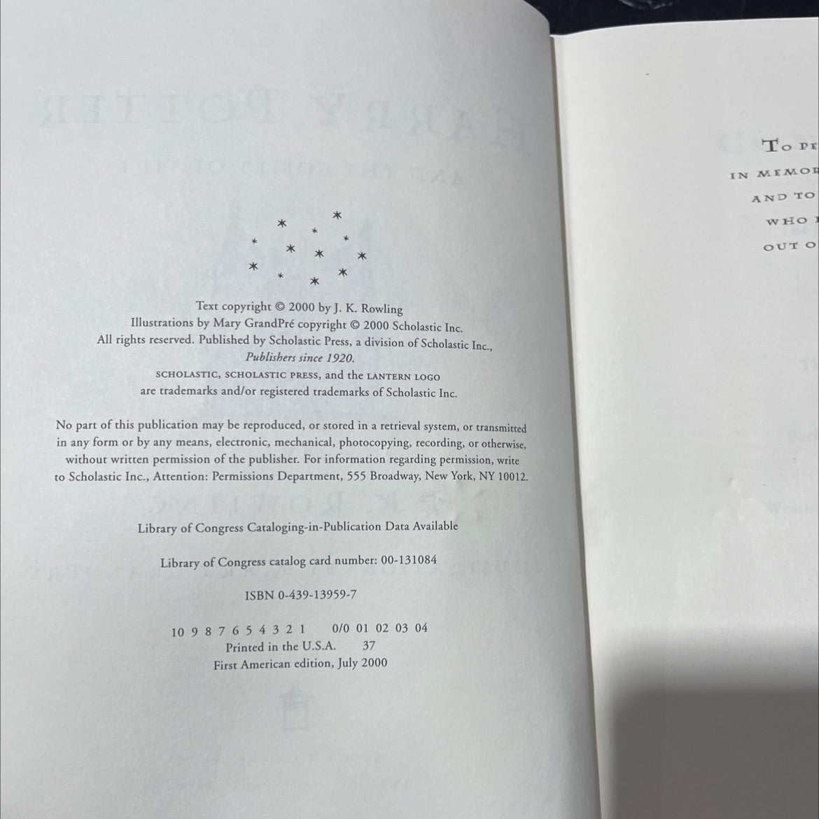 harry potter and the goblet of fire book, by j. k. rowling, 2000 Hardcover image 3