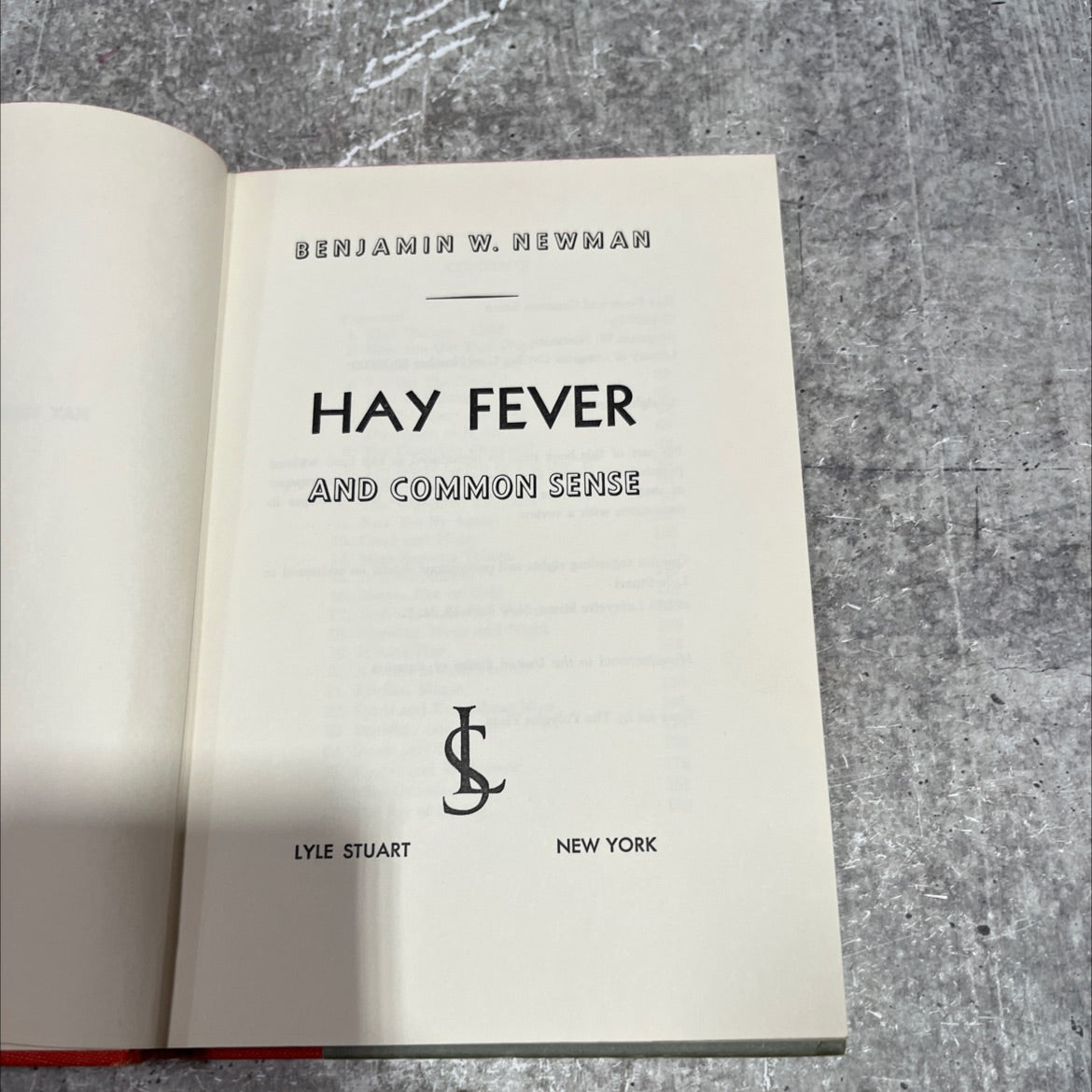 hay fever and common sense book, by benjamin w. newman, 1960 Hardcover image 2