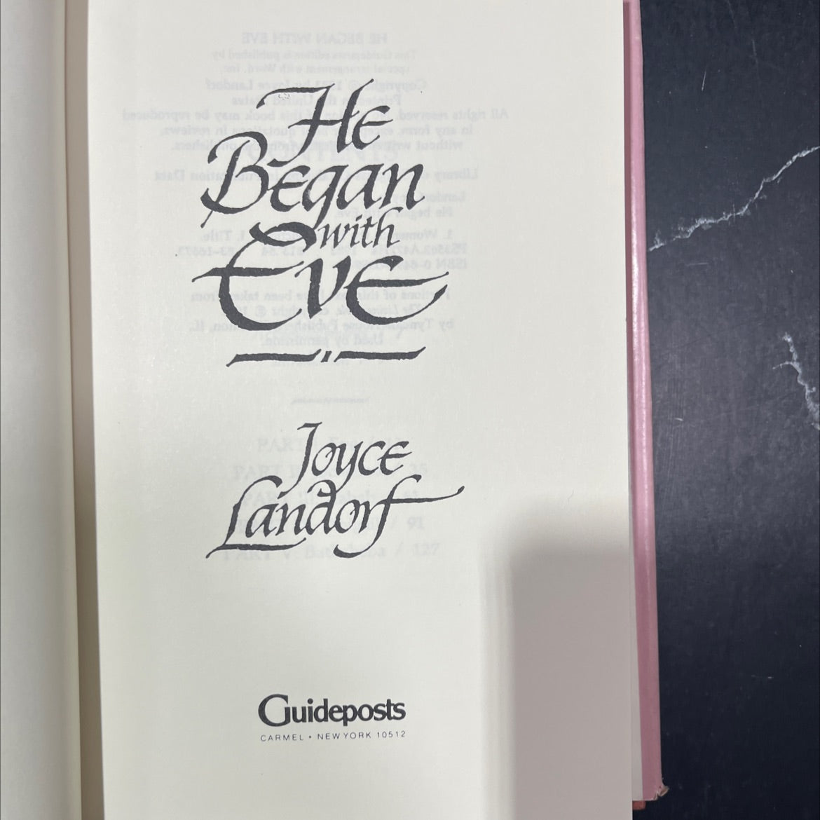 he began with eve book, by joyce landorf, 1983 Hardcover image 2