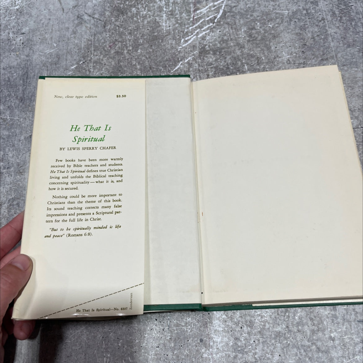 he that is spiritual book, by lewis sperry chafer, 1967 Hardcover image 4