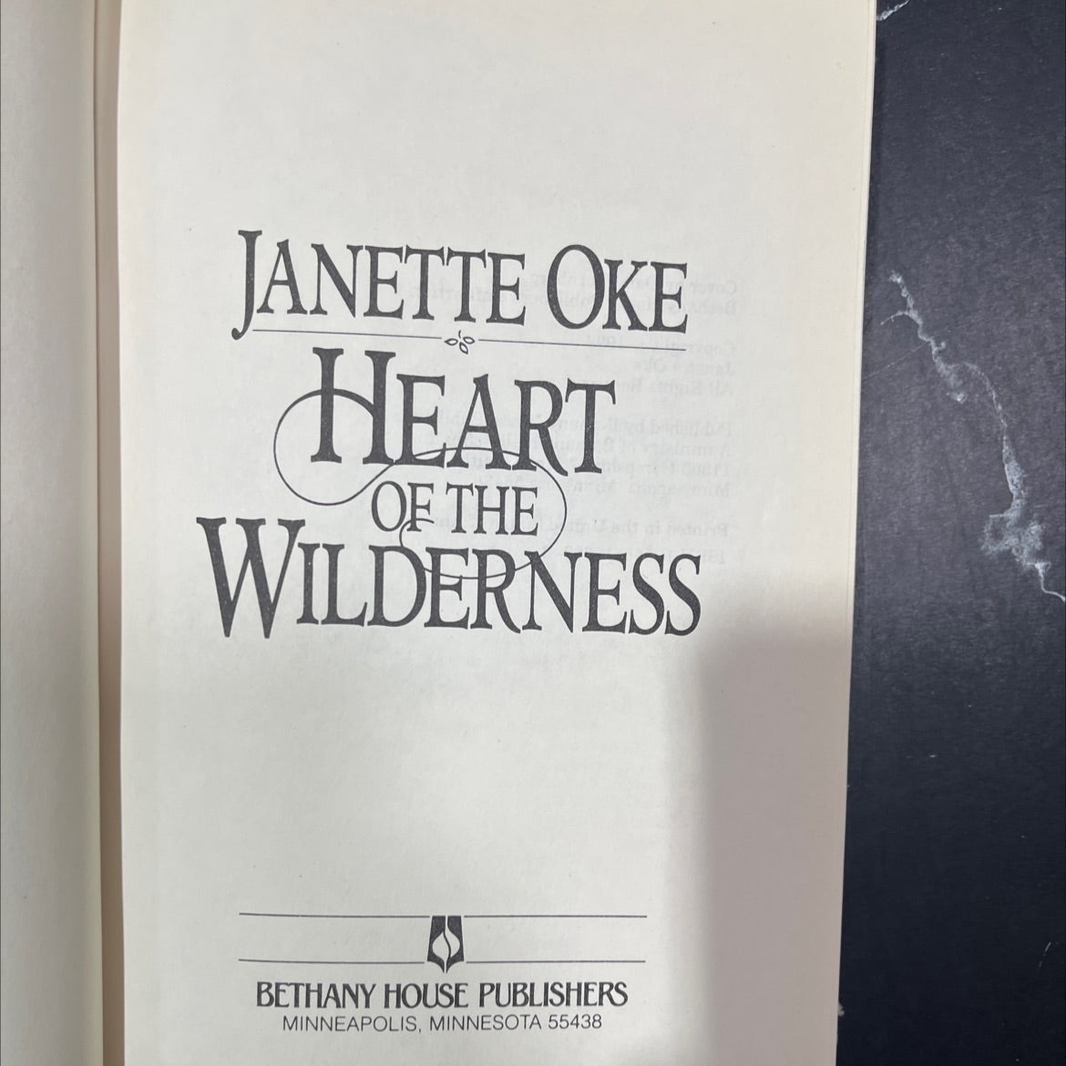heart of the wilderness book, by janette oke, 1993 Hardcover image 2