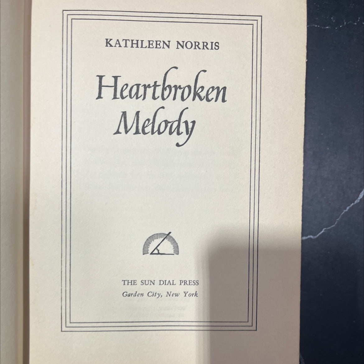 heartbroken melody book, by kathleen norris, 1939 Hardcover image 2