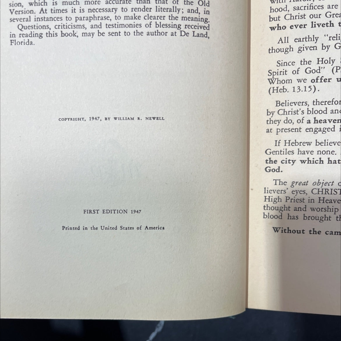 hebrews verse by verse book, by william r. newell, 1947 Hardcover image 3