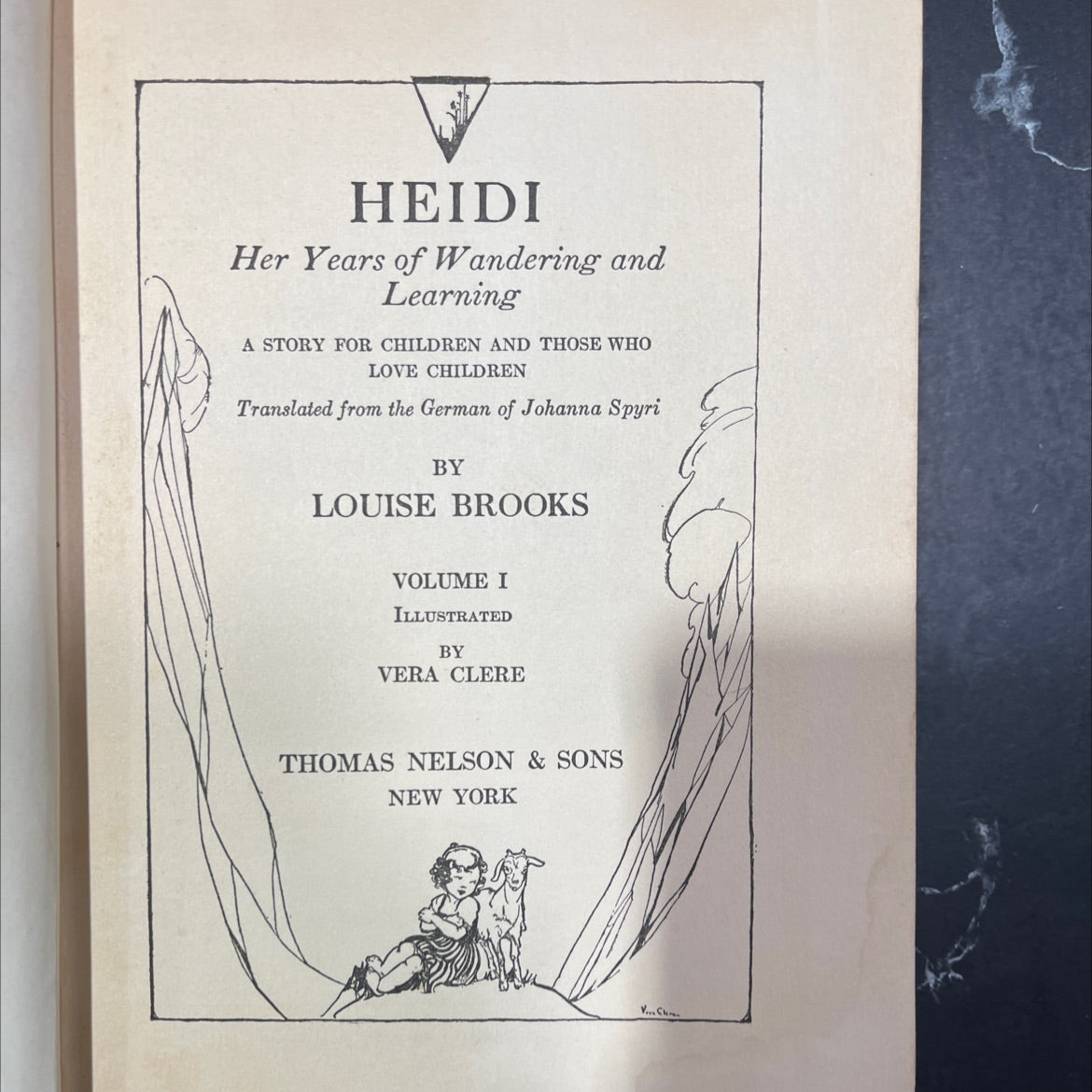 heidi her years of wandering and learning book, by johanna spyri, 1927 Hardcover image 2