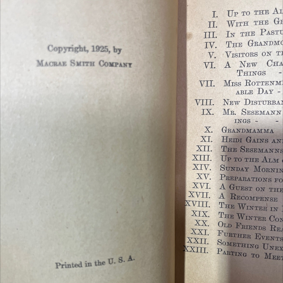 heidi book, by johanna spyri, 1925 Hardcover image 3