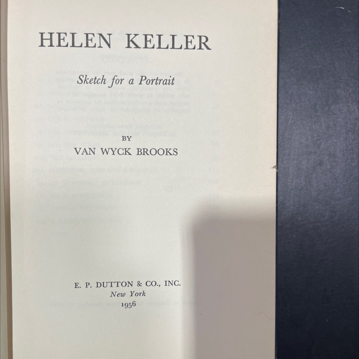 helen keller sketch for a portrait book, by van wyck brooks, 1956 Hardcover image 2