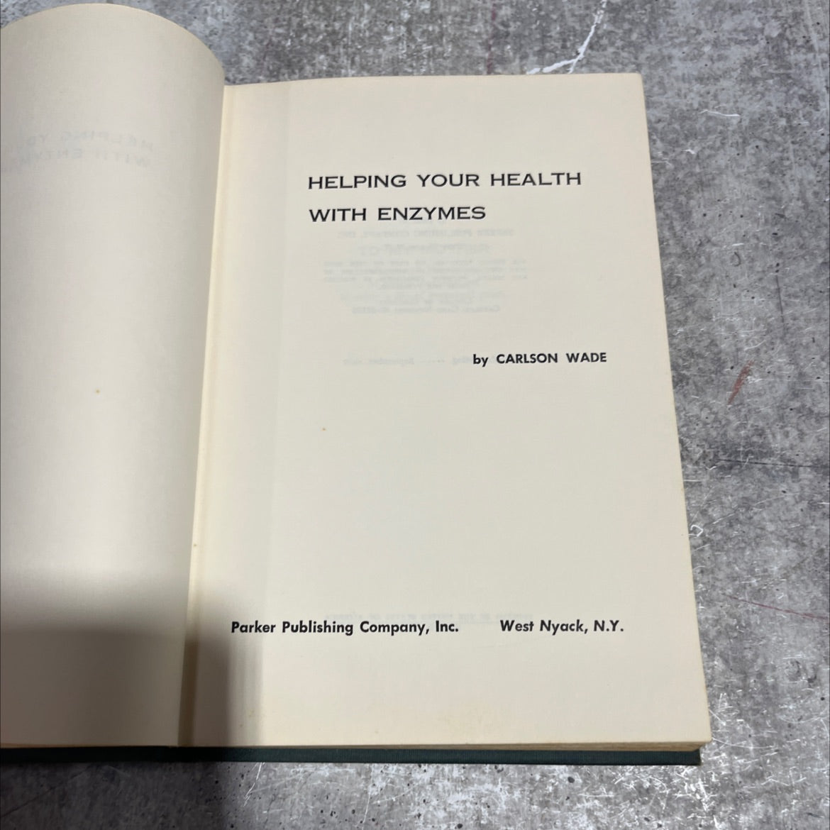 helping your health with enzymes book, by carlson wade, 1969 Hardcover image 2