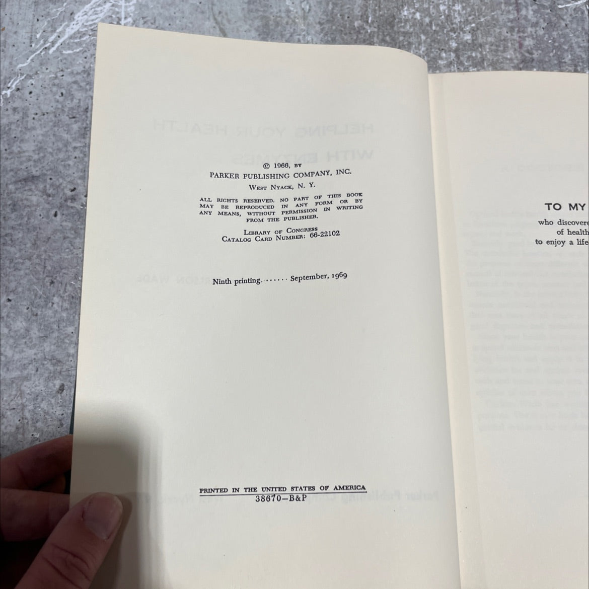 helping your health with enzymes book, by carlson wade, 1969 Hardcover image 3