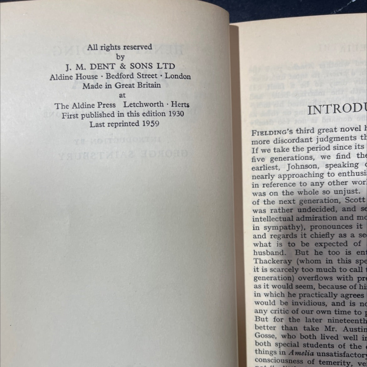 henry fielding amelia in two volumes volume one book, by Henry Fielding, 1959 Hardcover image 3