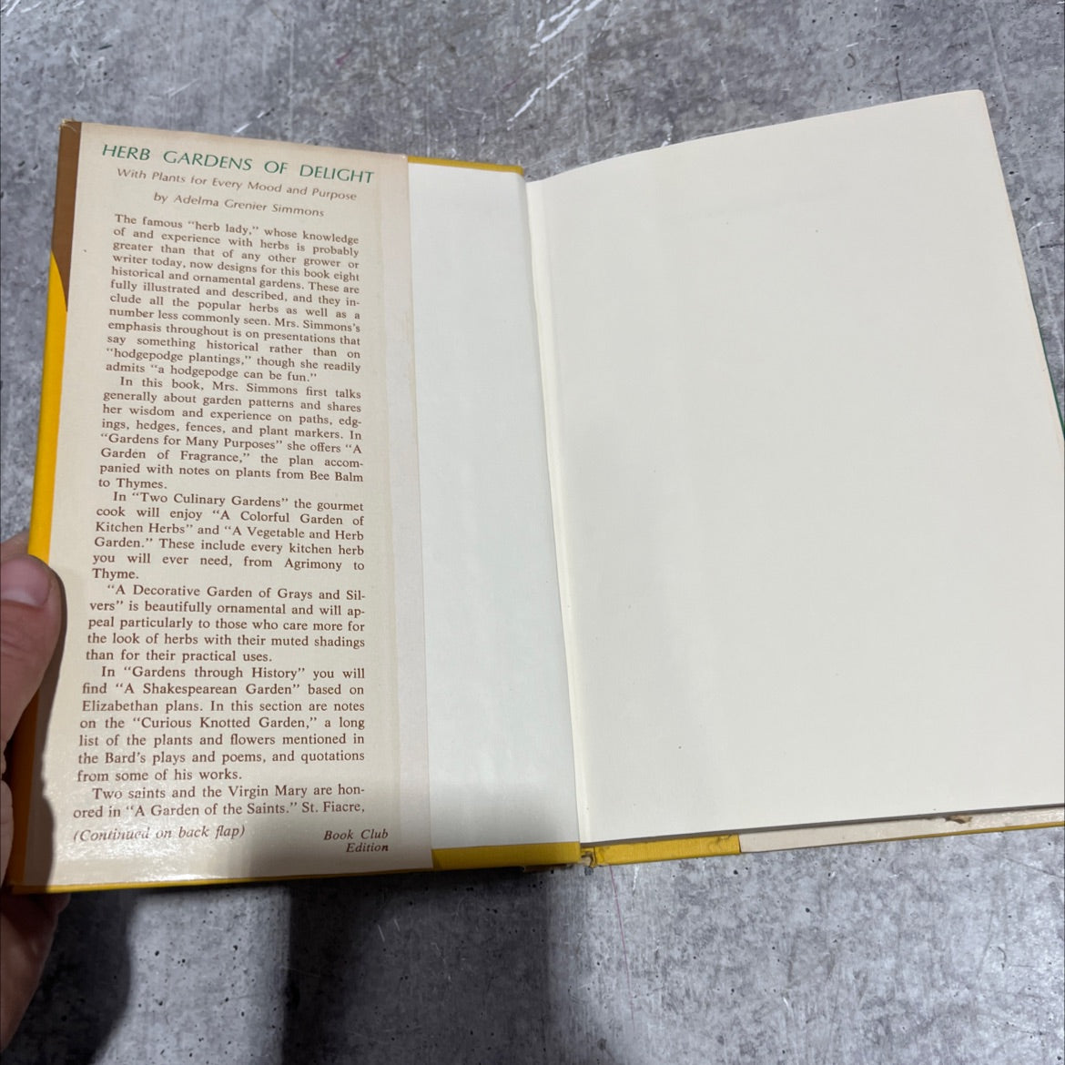 herb gardens of delight with plants for every mood and purpose book, by Adelma Grenier Simmons, 1974 Hardcover image 4