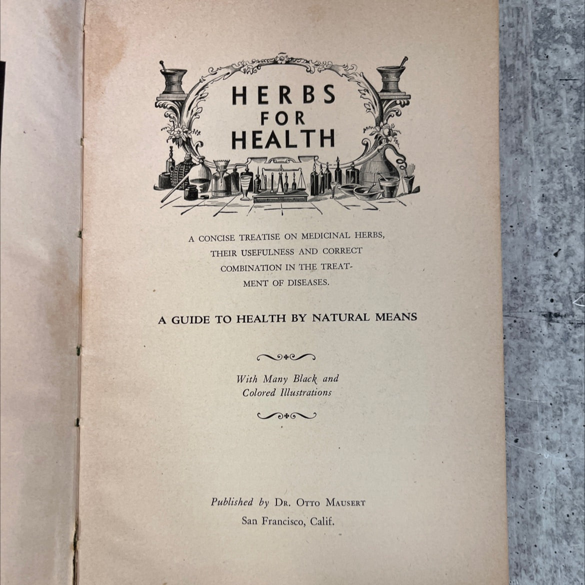 herbs for health book, by otto mausert, 1944 Paperback, Vintage image 2