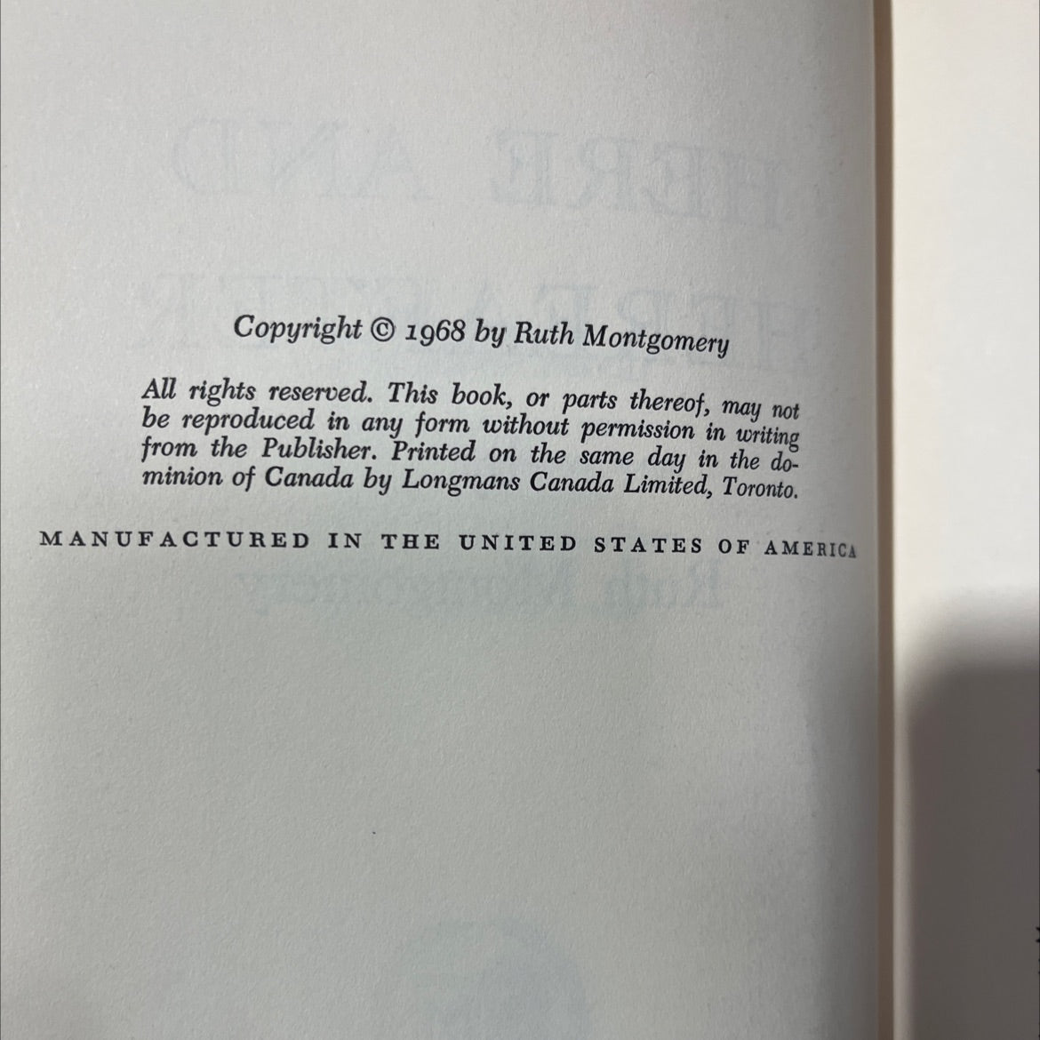 here and hereafter book, by Ruth Montgomery, 1968 Hardcover image 3