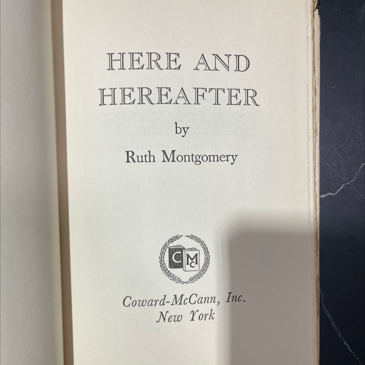 here and hereafter book, by Ruth Montgomery, 1968 Hardcover image 2